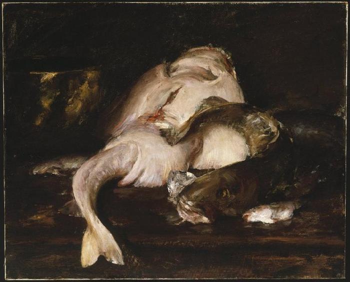 William Merritt Chase Still Life Fish France oil painting art